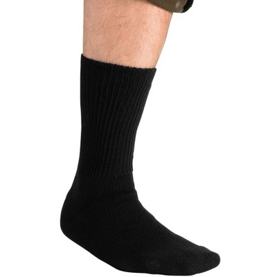 Kingsize Men's Big & Tall Diabetic Crew Socks - Big - 2xl, Black : Target