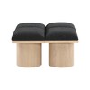 Meridian Furniture,Pavilion Black Boucle Fabric Bench - 3 of 4