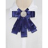 Allegra K Women's Pre-tied Pin Brooch Ribbon Beads Party Bowknot Bow Tie - 2 of 4