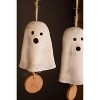 Hanging Ghost Chimes 4.5 Inch – Handmade Clay and Sisal Set of 2 By Kalalou - 2 of 3