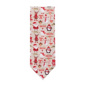 Jacob Alexander Men's Merry Christmas Santa Claus and Friends Regular Length Neck Tie - 1 of 4