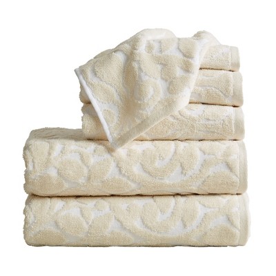 Cotton Floral Jacquard Quick-Dry Towel Set - Great Bay Home