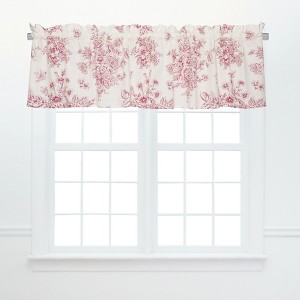 C&F Home Nelly Red Toile Cotton Valance Window Treatment Set Of 2 - 1 of 4