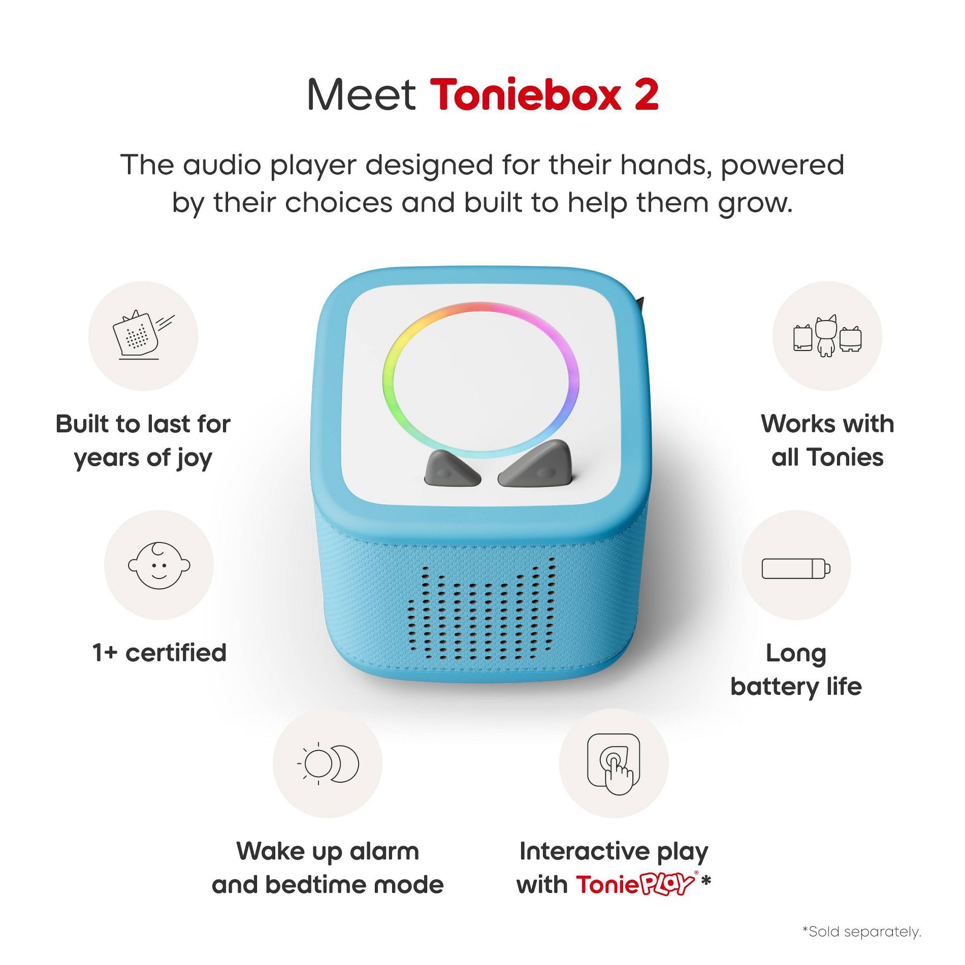tonies My First Farm US Toniebox 2 Starter Set - Sky Blue