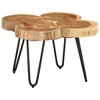 vidaXL Coffee Table End Table with Iron Legs 4 Trunks Solid Wood Sheesham - 20.5" x 19.7" x 14.2" - 2 of 4