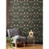 NextWall Aves Garden Peel and Stick Wallpaper Black: Whimsical Vintage Bird & Floral Design, Repositionable, Washable - image 3 of 4