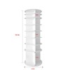 FONTOI 8 Tier Rotating Shoe Rack Tower, Spinning Shoe Display, Organizer Rack, Handbag Rotate Shoes Closet Organization, White, 23.62"*72.1"*23.62" - 3 of 4