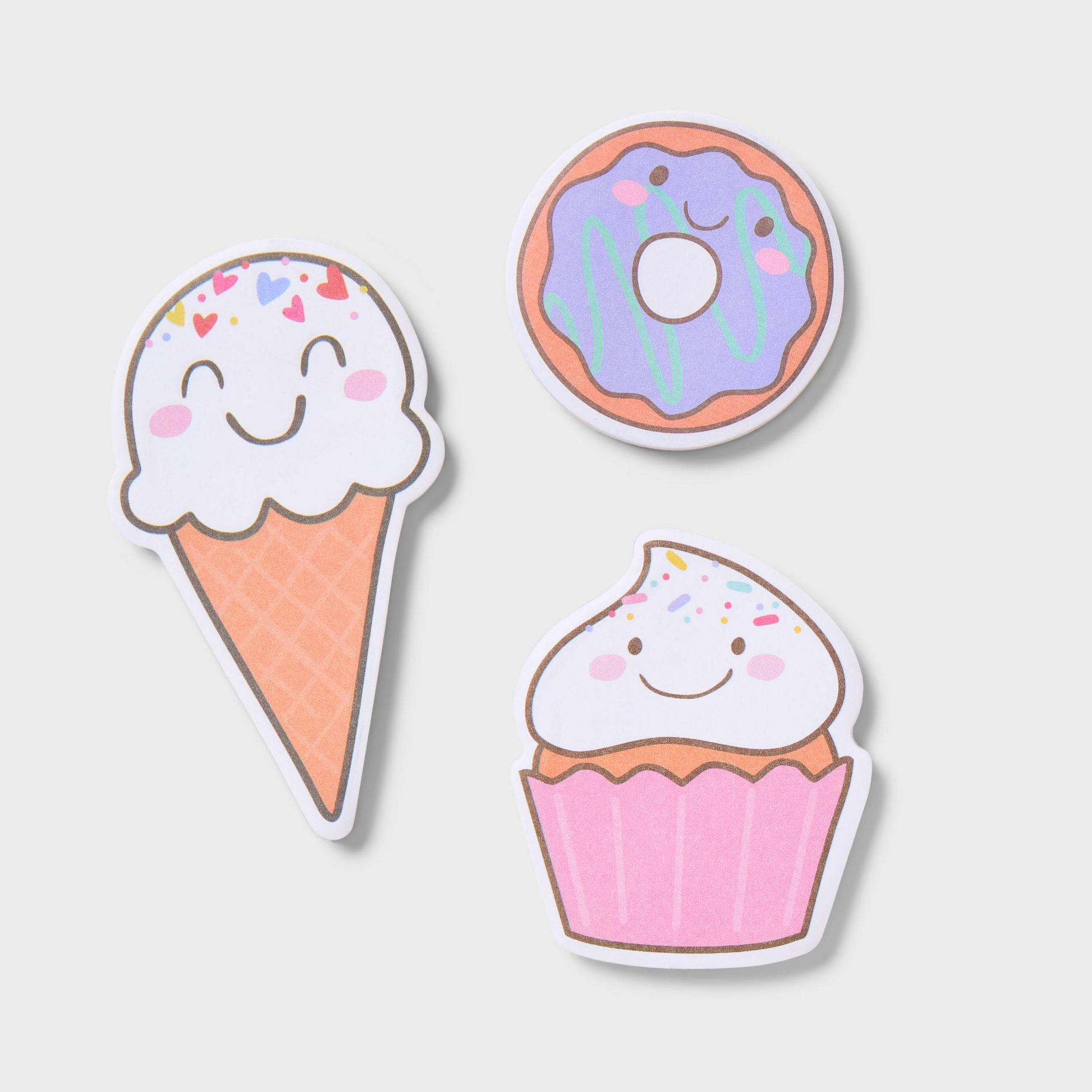 3pk Valentine's Day Sweet Treats Sticky Notes - Spritz™