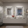 Apmir Super Bright Front & Back LED Lighted Anti-Fog Aluminum Alloy Framed Tempered Glass Bathroom/Vanity Mirror with ETL & 3-Year Warranty - 3 of 4