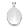 Black Bow Jewelry 21mm Diamond Open Filigree Oval Locket 14k White Gold - 3 of 4