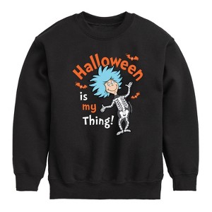 Boys' - Dr. Seuss - Halloween Is My Thing Graphic Long Sleeve Fleece Sweatshirt - 1 of 4