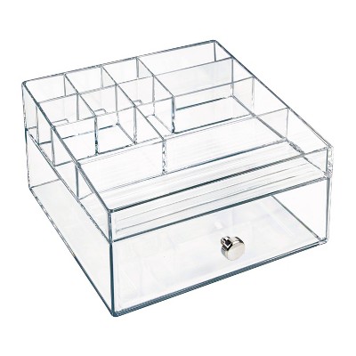 iDesign Onyx Wide 3-Drawer Desk Organization Set - Clear