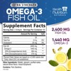 Fish Oil Omega 3 2400 mg with EPA DHA - Triple Strength Burpless Softgels - 120 Softgels;180 Softgels - 2 of 4