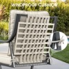 POCASSY Patio Swivel Chairs Dining Chairs Set, Heavy Duty Swivel Dining Chairs with Beige Tied Cushion, High Back Metal Dining Chairs - 2 of 4