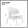 TOAOTBNBO Solid Wood Accent Chair with High Back, Contemporary Armless Chair with High Density foam Upholstered Chair Comfy Lounge Chair for Bedroom - 3 of 4
