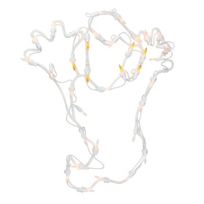 Northlight 15" Prelit Ghost Double Sided Halloween Window Silhouette Decoration - White