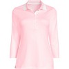Lands' End Women's 3/4 Sleeve Supima Cotton Polo Shirt - 3 of 3