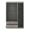 Chery Life 41.3'' x 19.5'' x 68.2'' 3-Door Shutter Wardrobe - 3 of 4