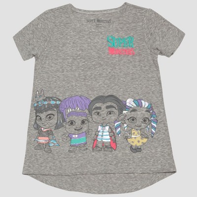 Netflix Toddler Girls' Short Sleeve High Low T-Shirt - Gray 12M