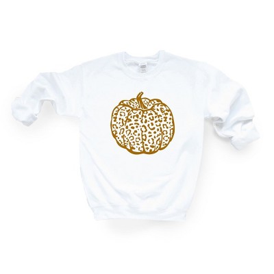 Simply Sage Market Women's Graphic Sweatshirt Brown Leopard Pumpkin