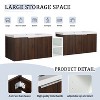 Vynxaria 84 Inch Soft Close Doors Bathroom Vanity With Sink, Two Small Storage Shelves, 24" and 12" Combination Cabinet - 3 of 4