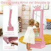 Kids Jewelry Armoire with Full-Length Mirror, Girl Vanity Dress Up Mirror with Storage Cabinet, Jewelry Cabinet with Led Light - 3 of 4