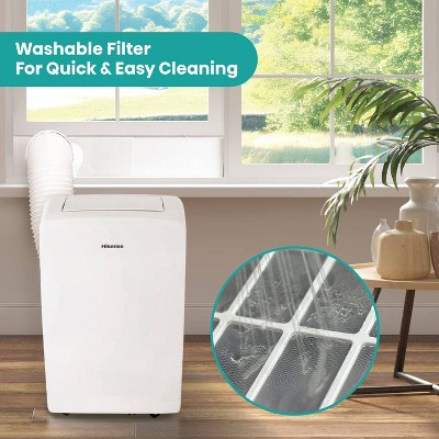 Hisense 8,000 BTU White Portable Air Conditioner with Wi-Fi and Remote