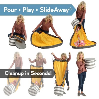 Gray Stripe SlideAway Toy Storage Organizer with Play Mat