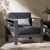Modern Aluminum Frame Outdoor Accent Chairs with Cushions, Weather-Resistant Lounge Chairs for Patio, Balcony, or Garden – The Pop Home - 3 of 4