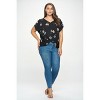 WEST K Women's Leah V Neck Short Dolman Sleeve Front Knob Blouse - 2 of 4