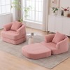 Dolonm Foldable Recliner Chair with Memory Foam - Portable Corduroy Lounger, No tools required，For Apartments/Balcony/Cafe - 3 of 4