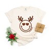 S.W.Smiley Reindeer Lights - Womens Garment Dyed Tee - 2 of 3