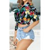 HAPPY BAY Hawaiian Shirts Womens Summer Beach Party Short Sleeve Vacation Blouse Shirt Collared Colorful Button Up Dress Tee Shirts Tops - 4 of 4