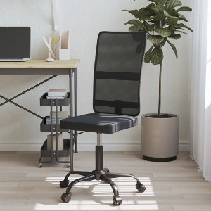 vidaXL Office Chair Black Mesh Fabric - 1 of 4