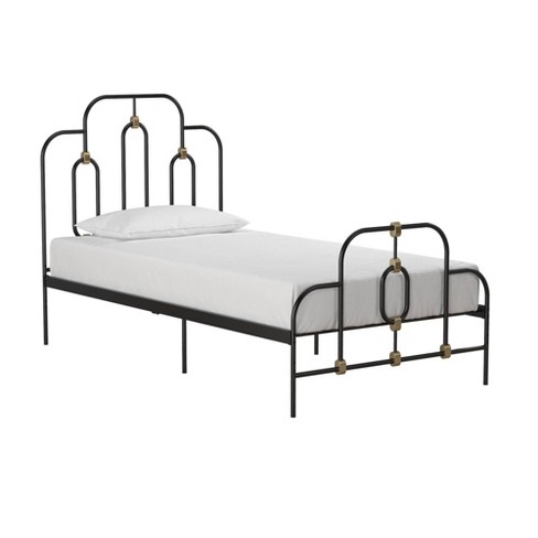 Twin Size Frame Olivia Metal Bed Black, Novogratz Twin Bed