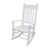 SKRAN Solid Hardwood Porch Rocker Chair, Wide Seat with Slatted Backrest and Armrests, Outdoor Rocking Chair for Porch, Balcony, or Garden - 2 of 4
