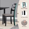 NicBex Farmhouse Dining Chairs Set of 2,Wood Kitchen Chairs with High Ladder Back,Non-Slip Foot Pads,Armless Chair for Kitchen,Office,Living Room - 4 of 4
