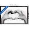 Trends International Reinders: Romantic Black & White - Love Sign Framed Wall Poster Prints Black Framed Version 22.375" x 34" - 3 of 4