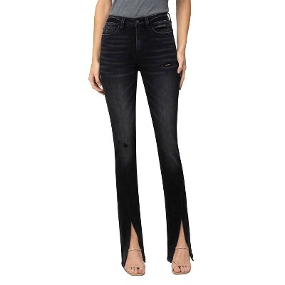 Women's Crocus High Rise Slit Hem Slim Bootcut Jeans - FLYING MONKEY