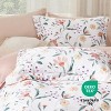 3 Pieces Reversible Striped Duvet Cover Set with Zipper Closure Bedding Set with 8 Corner Ties - 4 of 4