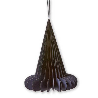 tag Large Black Witch Hat Paper Decor - Halloween Decorative Sculpture, 9" L x 9" W x 12" H, Dust Clean, Holiday Decor