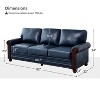 Eulalia Transitional Leather 82"Wide Sofa With Rolled Arms and Solid Wood Legs | ARTFUL LIVING DESIGN - 3 of 4