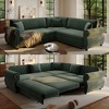 GDFStudio Keene 6-Seater L-Shaped Chenille Sectional Sofa Bed with Pull-Out Sleeper - 4 of 4