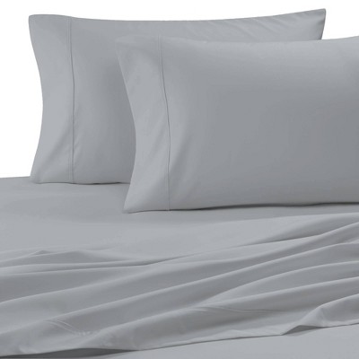 King Organic Cotton Percale Pillowcase Set Light Gray - Purity Home ...