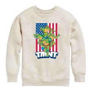 Boys' - Teenage Mutant Ninja Turtles - USA Turtles Graphic Long Sleeve Fleece Sweatshirt - 1 of 4