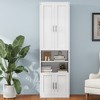Full Size Murphy Bed with 1 Side Cabinet Storage Shelf and Desk Combo - 3 of 4
