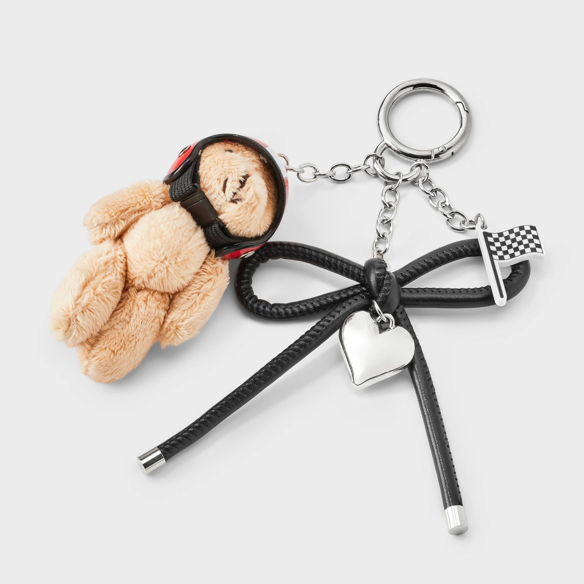 Race Car Helmet Bear Bag Charm - Wild Fable™ with Olivia Dayton Black/Brown
