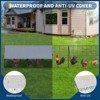 Large Chicken Tunnels for Yard, Portable Chicken Coop Run with Corner Frames, Spire Roof Chicken Playpen Enclosure with Cover, Metal Poultry Cage - 4 of 4