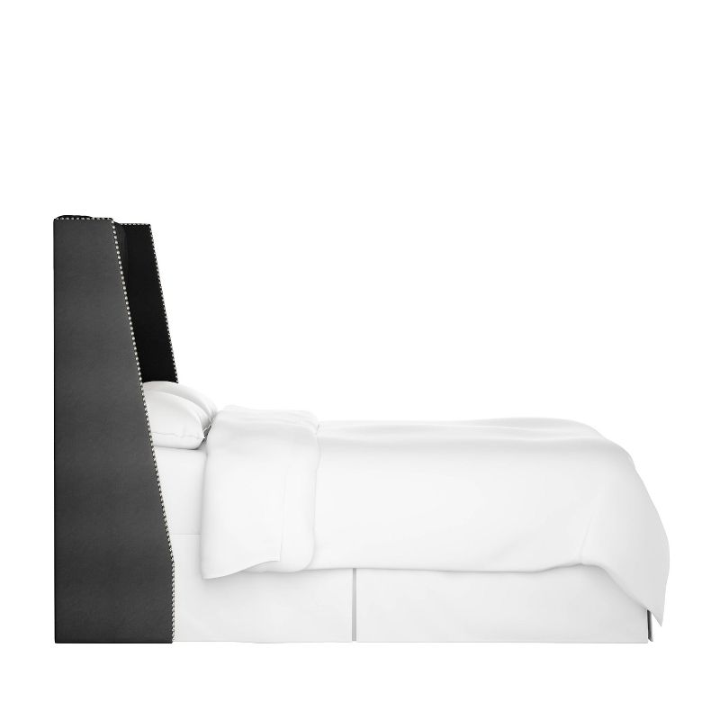 Skyline Furniture Arlette Diamond Tufted Wingback Headboard in Velvet, 4 of 9