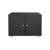 Vynxaria Black 2-Door Copier Cabinet - Versatile Utility Storage Cabinets with Adjustable Dividers - 3 of 4